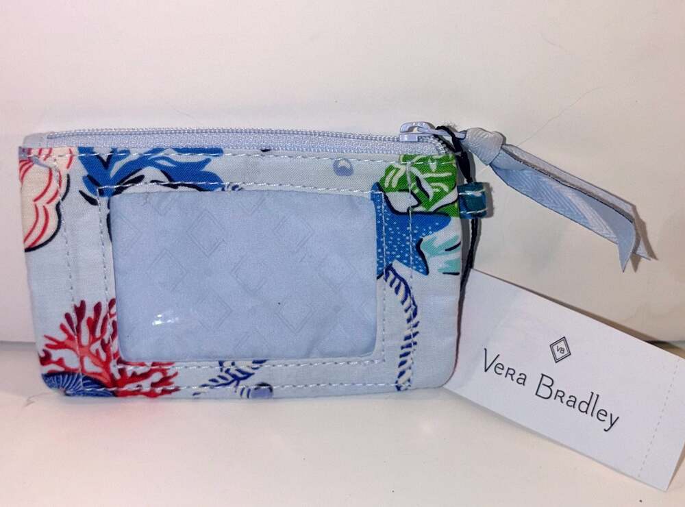 Vera Bradley Zip ID Case in Anchors Aweigh Nautical Print